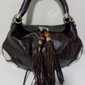 Authentic GUCCI Guccissima Large Leather Indy Hobo Bag